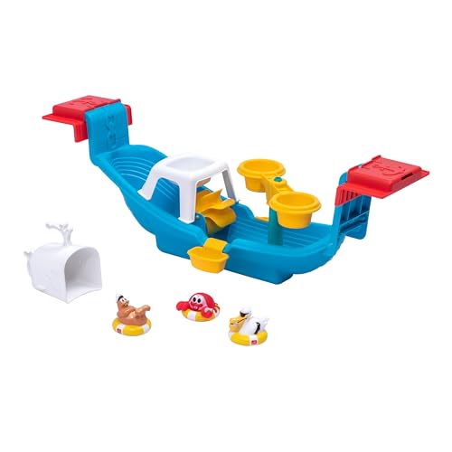 Step2 Nautical Rain Showers Bath Boat Badewannenspielzeug | Wasser Spielzeug für die Badewanne Boot inklusive Zubehör | Für Kinder ab 2 Jahre von Step2