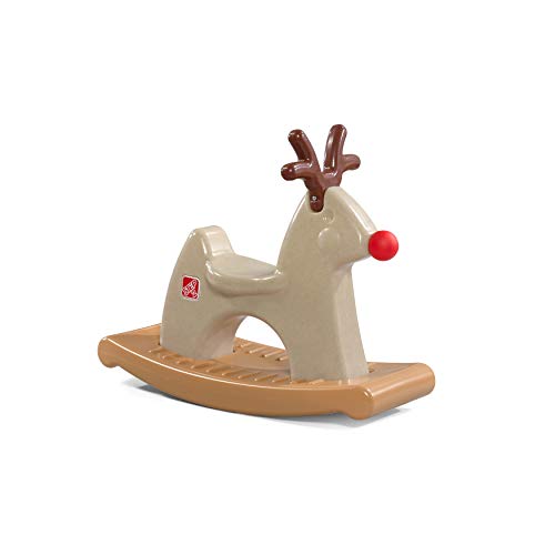 Step2 Rudolph the Rocking Reindeer Rentier | Schaukelpferd aus Kunststoff | Spielzeug aus Kunststoff für Kinder ab 12 Monate von Step2