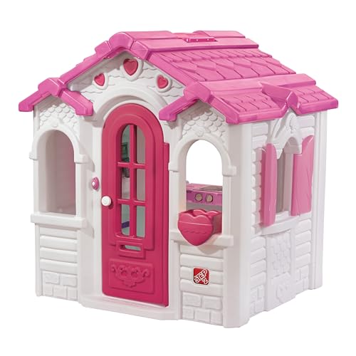 Step2 Sweetheart Spielhaus in Rosa / Weiß | Kunststoff Spielhaus für Kinder mit Klingel und Zubehör Step2 Sweetheart Spielhaus in Rosa / Weiß | Kunststoff Spielhaus für Kinder mit Klingel und Zubehör von Step2