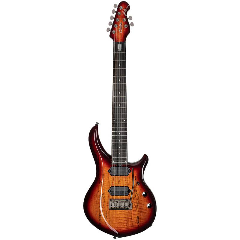 Sterling by Music Man Majesty 270X, Spalted Maple, Blood Orange von Sterling by Music Man