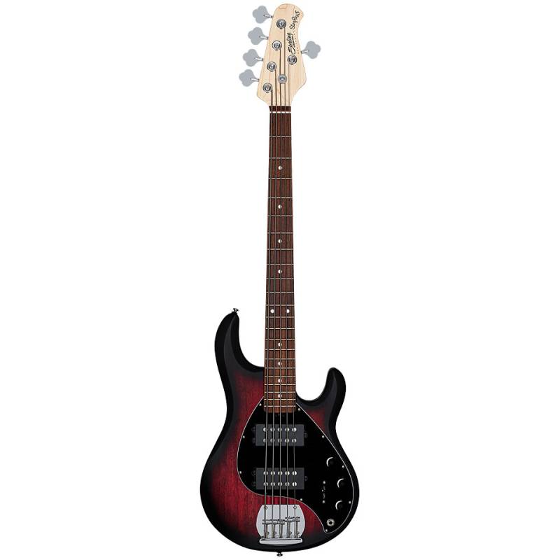 Sterling by Music Man SUB Ray 5 HH Ruby Red Burst Satin E-Bass von Sterling by Music Man