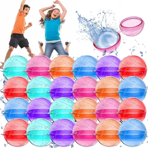 SternSinn Wasserbomben Wiederverwendbar 24 Stück, Schnelles Befüllen Wiederverwendbare Wasserbomben Set, Bunt Silikon Wasserball, Pool Spielzeug, Wasserspielzeug Kinder Outdoor, Strandspielzeug SternSinn Wasserbomben Wiederverwendbar 24 Stück, Schnelles Befüllen Wiederverwendbare Wasserbomben Set, Bunt Silikon Wasserball, Pool Spielzeug, Wasserspielzeug Kinder Outdoor, Strandspielzeug von SternSinn