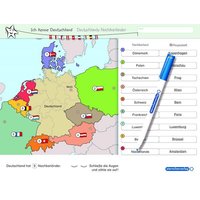 Ich kenne Deutschland - Deutschlands Nachbarländer - Lerntafel mit Stift von Sternchenverlag