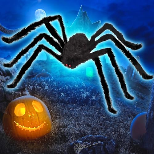 Halloween Haarspinnen, 1.5M Große Haarige Spinne Outdoor Dekorationen Schwarz Riesige Monsterspinne,Halloween Gruselige Riesige Gefälschte Spinne,Halloween Draußen Party Garten Indoor Haus Dekoartike Halloween Haarspinnen, 1.5M Große Haarige Spinne Outdoor Dekorationen Schwarz Riesige Monsterspinne,Halloween Gruselige Riesige Gefälschte Spinne,Halloween Draußen Party Garten Indoor Haus Dekoartike von Sternhell