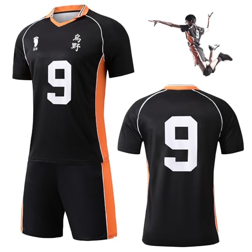 Sternstunde Karasuno Uniform Shouyou Hinata Halloween Cosplay, Anime-Kostüm (Nr.9, M) von Sternstunde