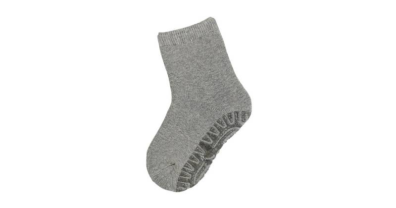 Fliesen Flitzer SOFT uni Socken hellgrau Gr. 34 Jungen Kinder von Sterntaler