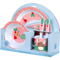 STERNTALER 6802107 Kindergeschirr-Set Esel Emmily in Hellrot von Sterntaler