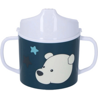 STERNTALER 6842210 Henkeltasse mit Trinkaufsatz Eisbär Elia, türkis von Sterntaler