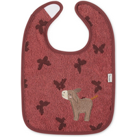 STERNTALER 7032177 Klettlätzchen Emmily mit Strickmotiv, Hellrot von Sterntaler