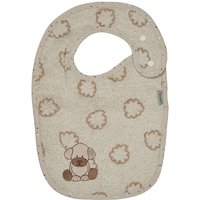 STERNTALER 7032426 Lätzchen mit Druckknopf Motiv Hund Lucky ecru von Sterntaler