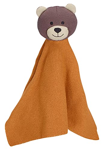 Sterntaler Baby Unisex Schmusetuch Strick Schmusetuch S Bär GOTS - Kuscheltuch Baby, Kuscheltuch, Schmusetuch - hellbraun von Sterntaler