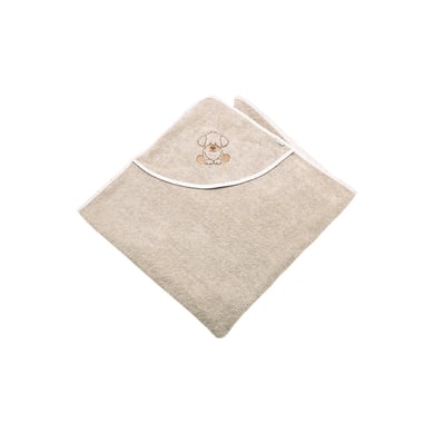 Sterntaler Kapuzen-Badetuch 100 x 100 cm Hund Lucky sand von Sterntaler