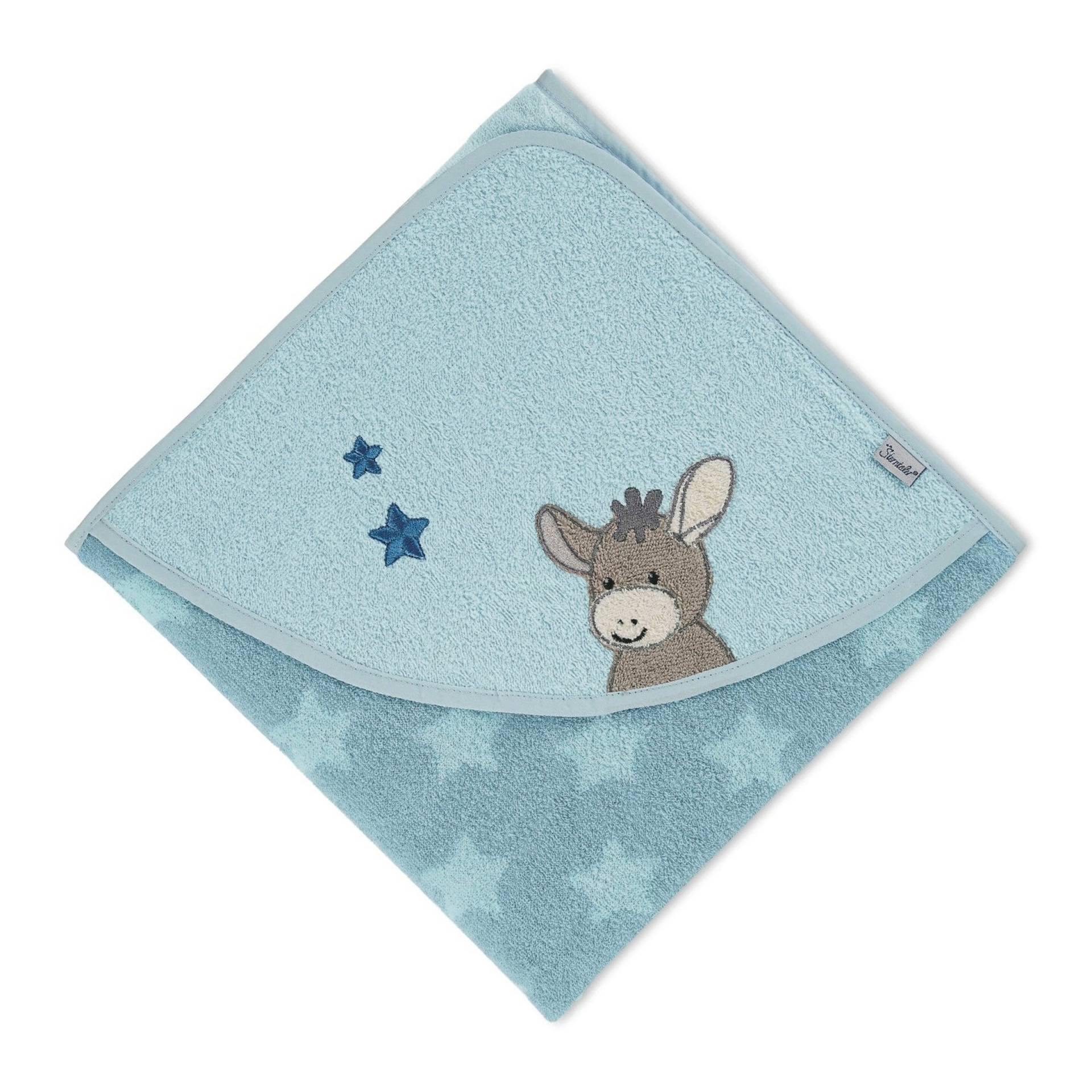 Sterntaler Kapuzenbadetuch 100x100 cm blau von Sterntaler
