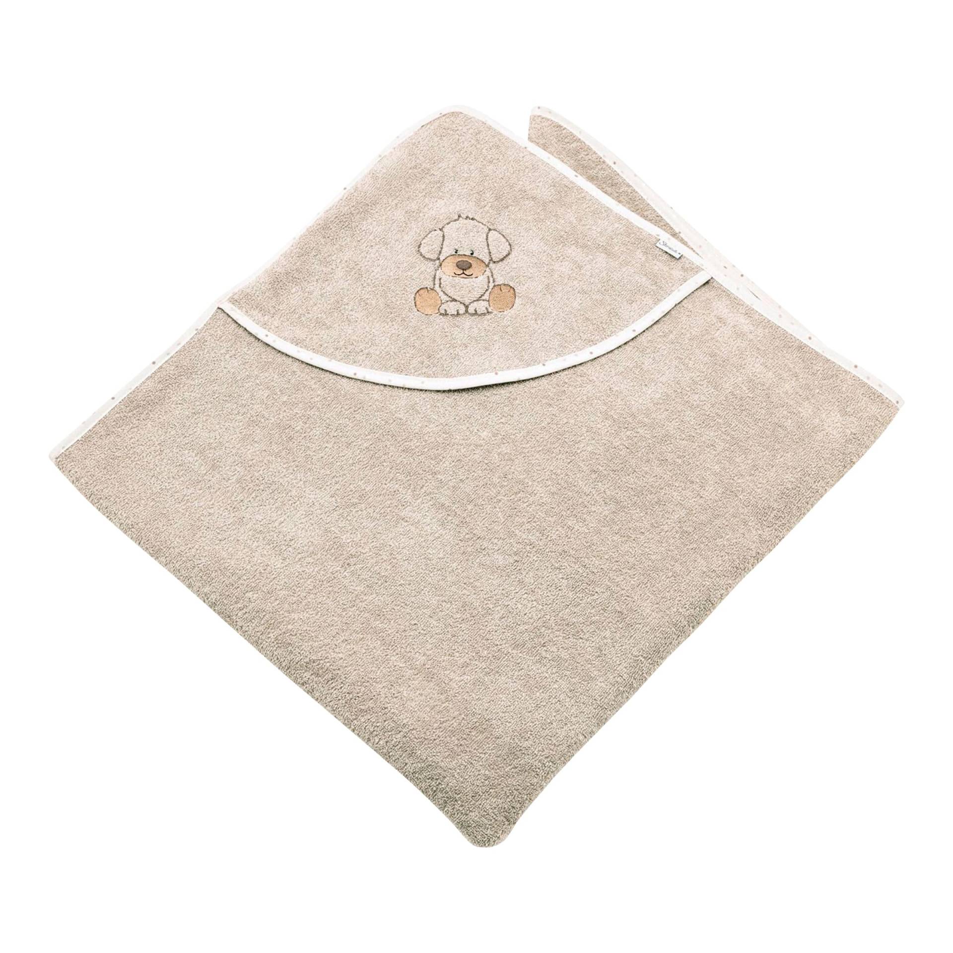 Sterntaler Kapuzenbadetuch 100x100 cm braun von Sterntaler