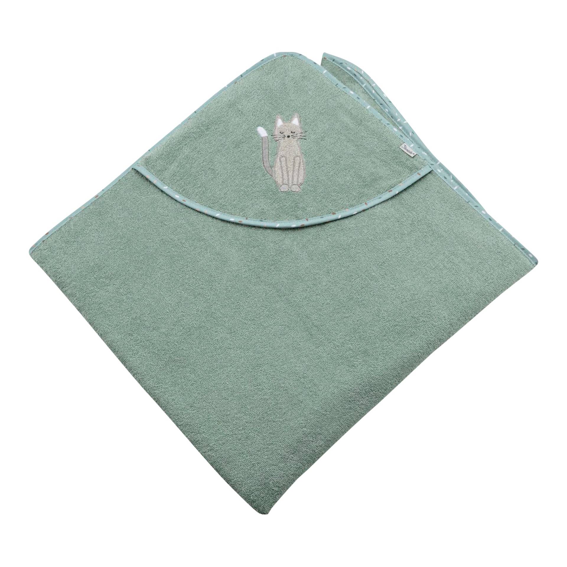 Sterntaler Kapuzenbadetuch 100x100 cm grau von Sterntaler