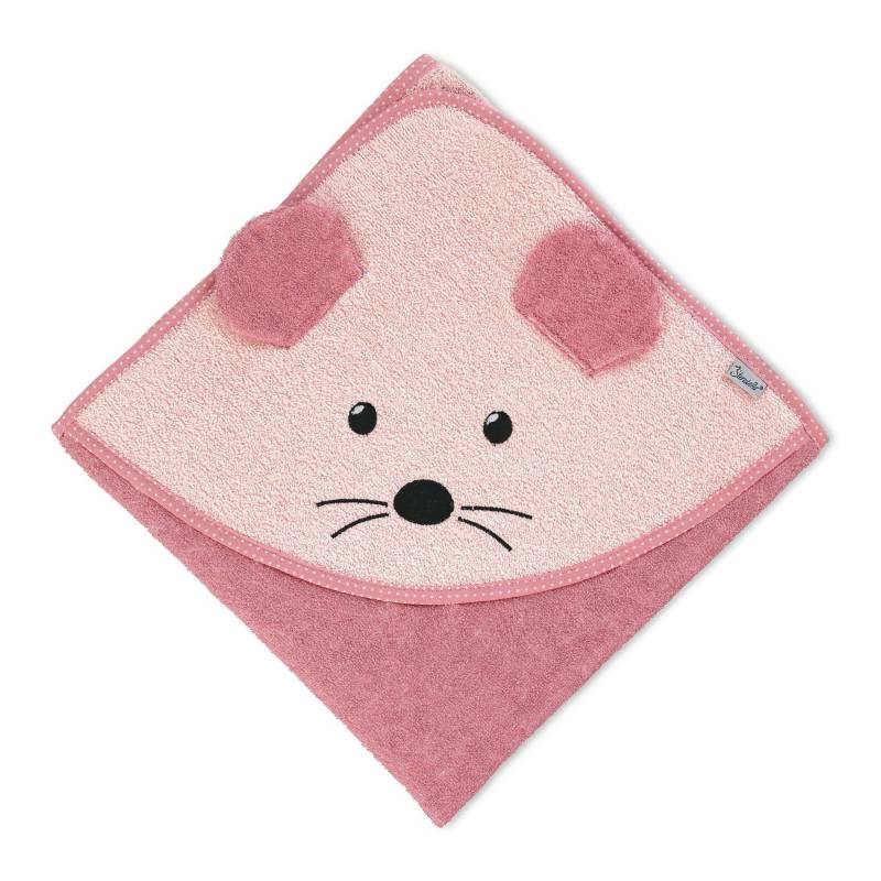 Sterntaler Kapuzenbadetuch mit Applikation 100x100 cm rosa von Sterntaler