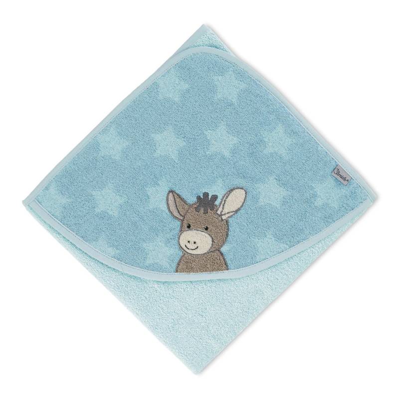 Sterntaler Kapuzenbadetuch 80x80 cm blau von Sterntaler