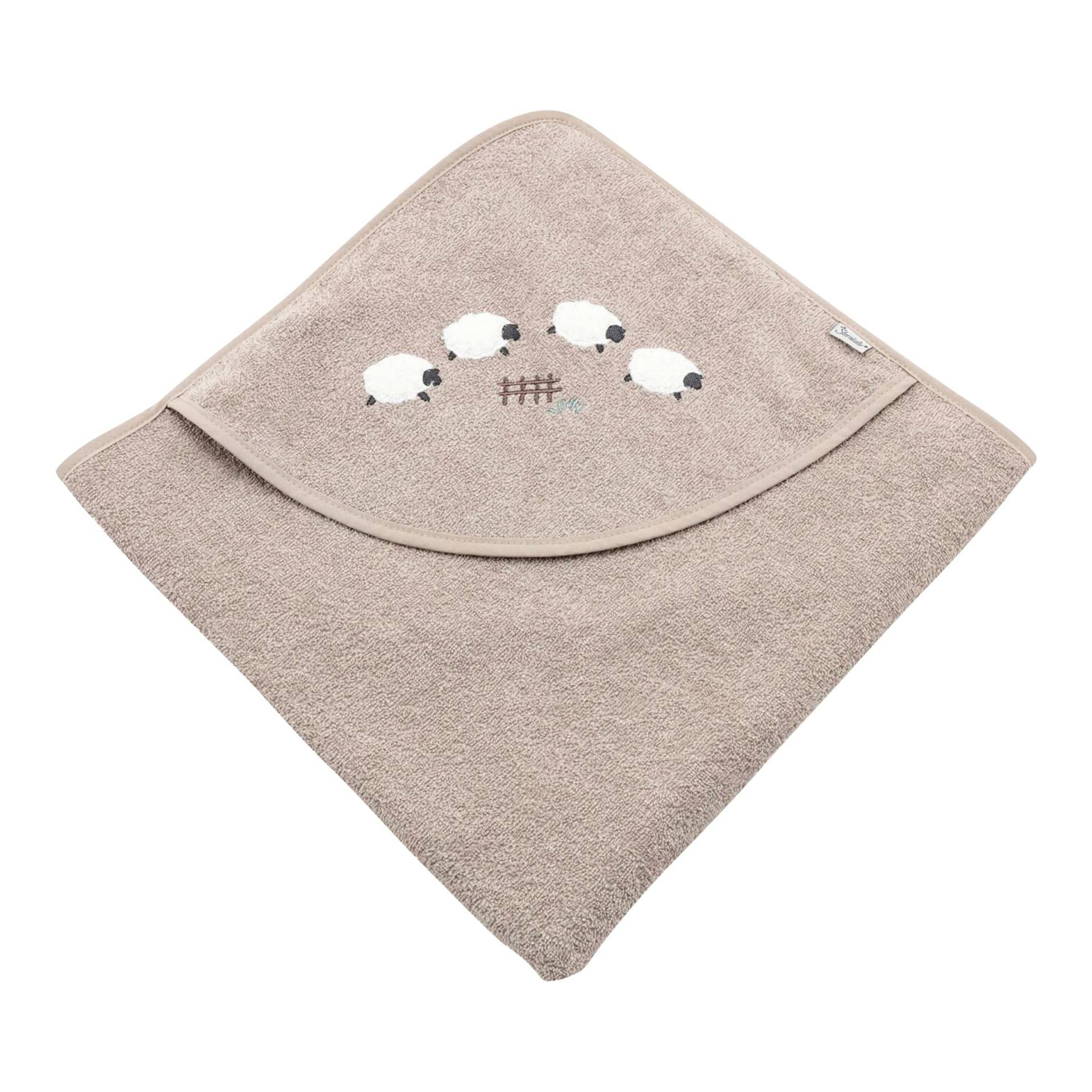 Sterntaler Kapuzenbadetuch 80x80 cm braun von Sterntaler