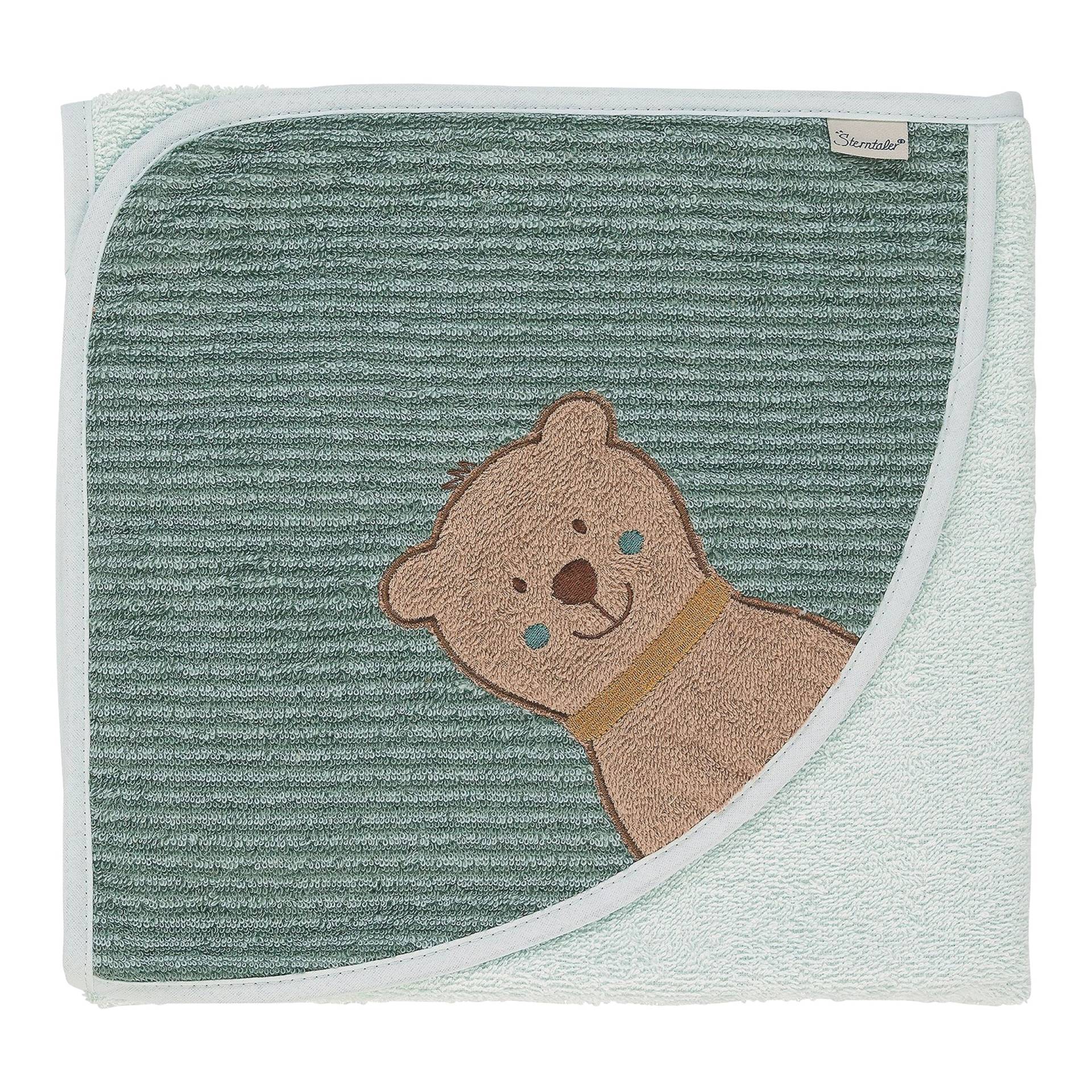 Sterntaler Kapuzenbadetuch 80x80 cm gruen von Sterntaler