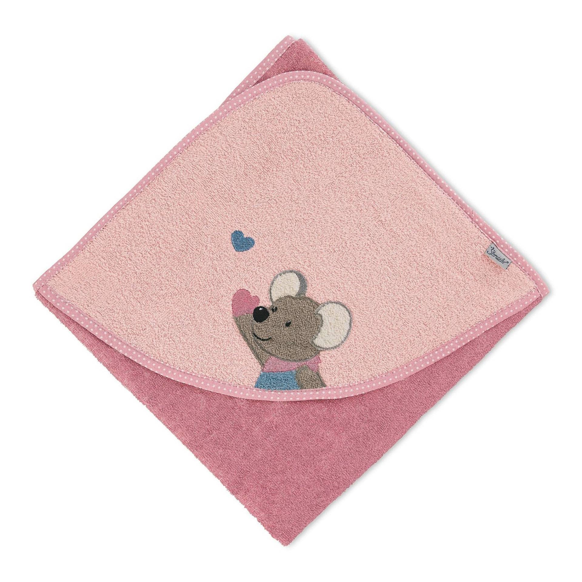 Sterntaler Kapuzenbadetuch 80x80 cm rosa von Sterntaler