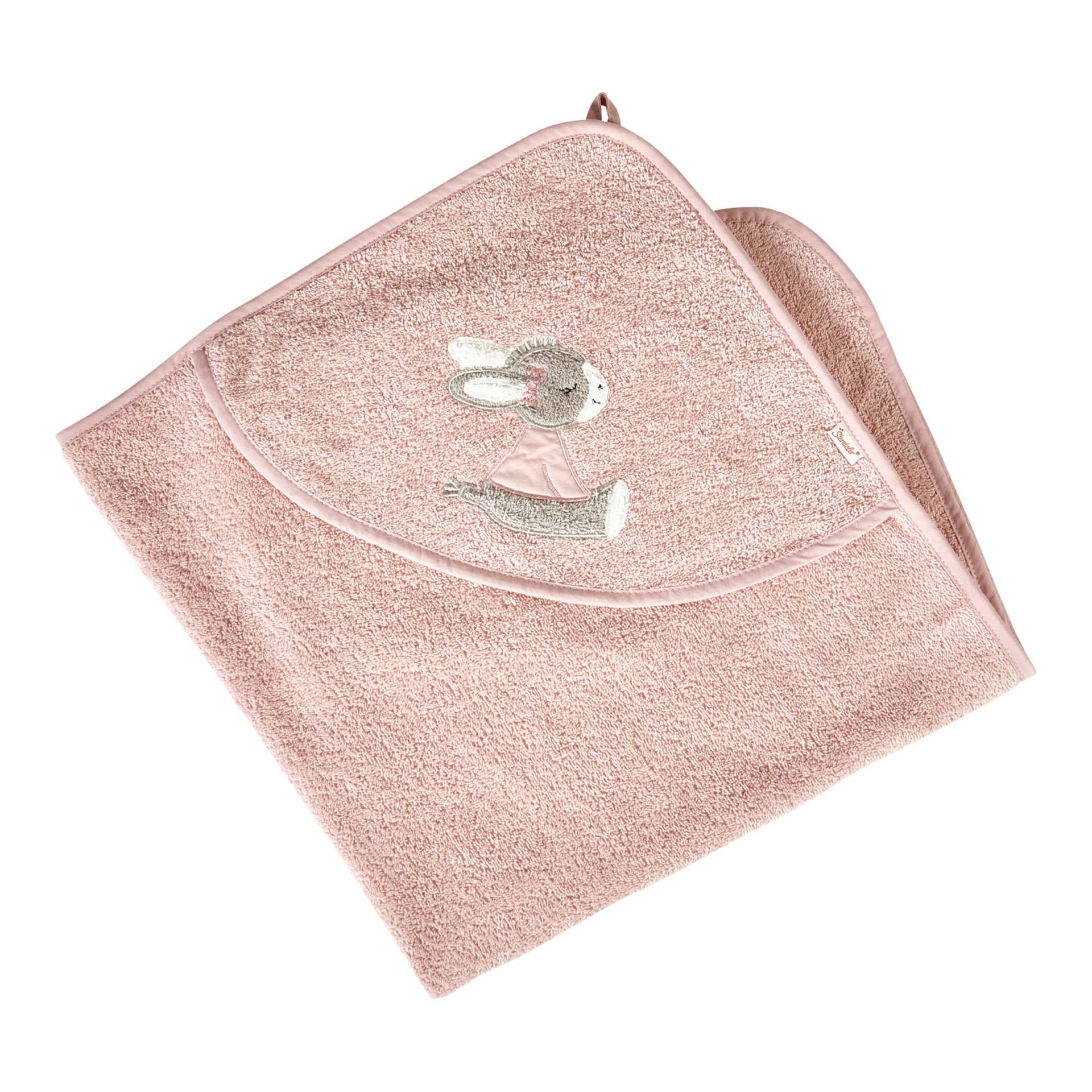 Sterntaler Kapuzenbadetuch 80x80 cm rosa von Sterntaler