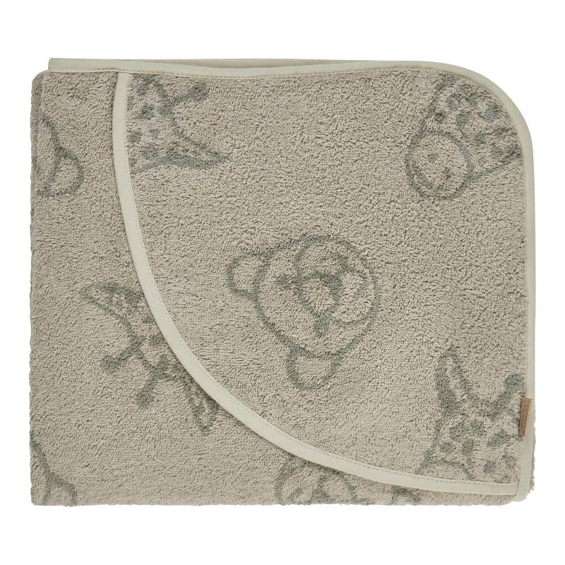Sterntaler Kapuzenbadetuch 100x100 cm grau von Sterntaler