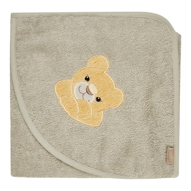 Sterntaler Kapuzenbadetuch 80x80 cm grau von Sterntaler