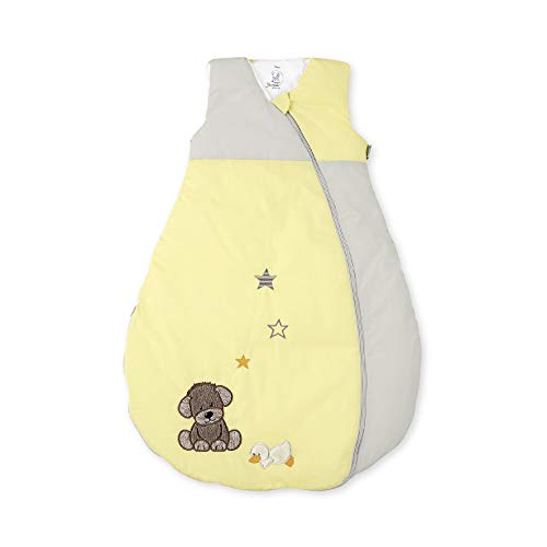 Sterntaler Schlafsack für Kleinkinder, Ganzjährig, Funktionsschlafsack Hanno und Edda, Reißverschluss, Größe: 90, Gelb von Sterntaler