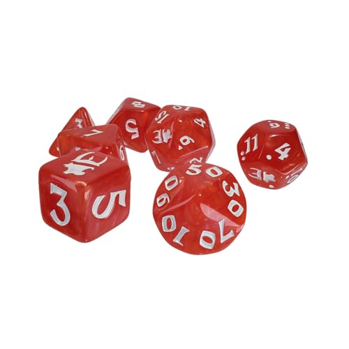 Munchkin Polyhedral Dice Set Red/White | Custom Dice, Perfect for use with Steve Jackson Games, DND, RPGs, Tabletop Games, and Role-Playing Adventures von Steve Jackson Games