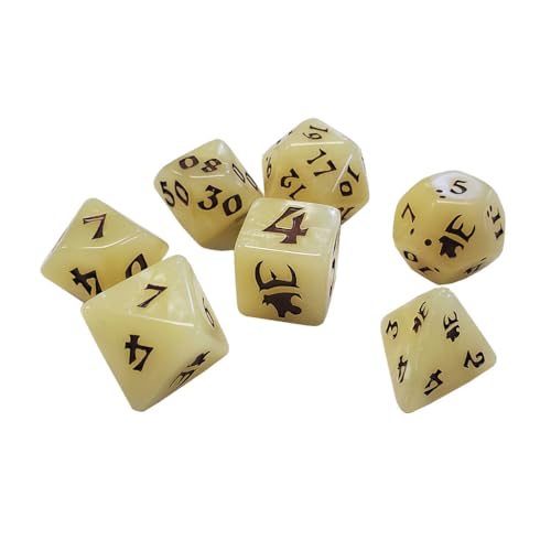 Munchkin Polyhedral Dice Set Tan/Brown | Custom Dice, Perfect for use with Steve Jackson Games, DND, RPGs, Tabletop Games, and Role-Playing Adventures von Steve Jackson Games