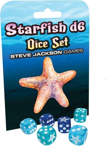 Starfish D6 Dice Set | Custom Dice, Perfect for use with Steve Jackson Games, DND, RPGs, Tabletop Games, and Role-Playing Adventures von Steve Jackson Games