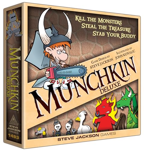 Steve Jackson Games , Munchkin: Deluxe , Board Game , Ages 14+ , 1-4 Players , 30-120 Minute Playing Time von Steve Jackson Games