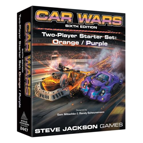 Steve Jackson Games | Car Wars 2-Player Starter Set Orange Purple | Strategy Game | Action-Packed Vehicle Combat Game for 2 Players for Ages 14 and Up | English Steve Jackson Games | Car Wars 2-Player Starter Set Orange Purple | Strategy Game | Action-Packed Vehicle Combat Game for 2 Players for Ages 14 and Up | English von Steve Jackson Games