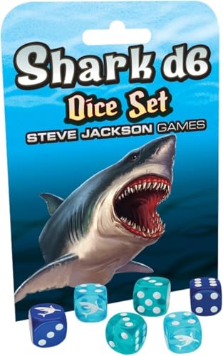Steve Jackson Games SJG05995 - Shark D6 Dice Set (6) von Steve Jackson Games