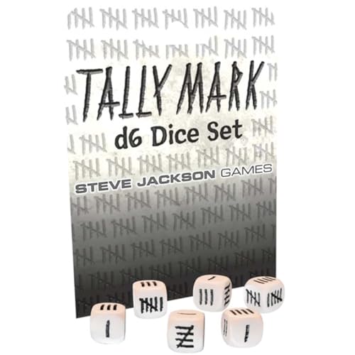 Tally Mark D6 Dice Set | Custom Dice, Perfect for use with Steve Jackson Games, DND, RPGs, Tabletop Games, and Role-Playing Adventures von Steve Jackson Games