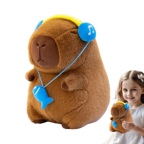 Capybara Plüschspielzeug, gefüllter Capybara - Hautfreundliche Heimtierpuppendekoration,Weiches braunes Capybara Stoffed Pillow Plüschspielzeug für Familie, Freunde, Erwachsene, Frauen, Kinder Capybara Plüschspielzeug, gefüllter Capybara - Hautfreundliche Heimtierpuppendekoration,Weiches braunes Capybara Stoffed Pillow Plüschspielzeug für Familie, Freunde, Erwachsene, Frauen, Kinder von Stibtmr