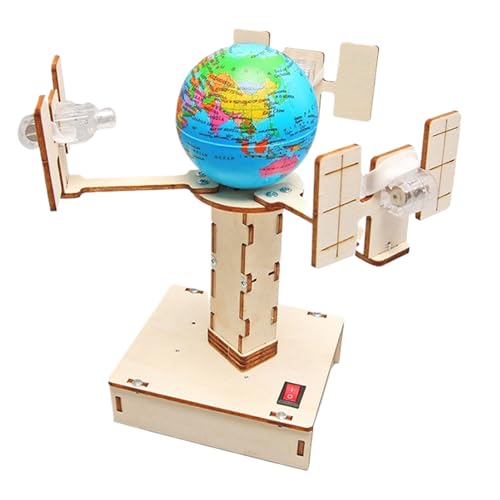 Kid Building Crafts Kits, wissenschaftliche Modellkits für Kinder,Holz Satellitenmodellhersteller Set - Handhandwerk Baubaugruppe Projekt Toys Kits für Kinder Kleinkind Teenager Girl Boy von Stibtmr