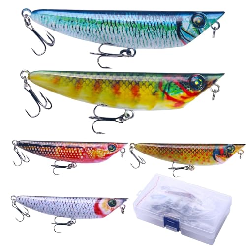 Stibtmr Schwimmköder zum Angeln, Fischereiköder - 5X Miniaturgelenk Swimbaits,Langsame sinkende realistische Köder, Accessoires für Anfänger und erfahrene Angler von Stibtmr