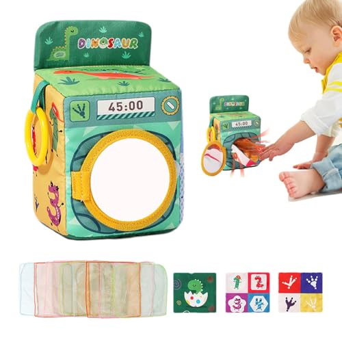 Tissue Toy für Baby, Kinder Tissue Box Sensorisches Spielzeug - Waschmaschine Form Cartoon Crinkle Paper - Kinder frühes Lernen Playset Soft Kautköder -Tissue -Box Sensorisches Spielzeug für Mädchen von Stibtmr