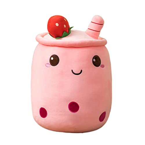 Bubble Tea Plüsch Kissen süße Tee Tasse Spielzeug Plushie Plüschkissen gefülltes Wurf für Kinder (Pink) von Stibzeup