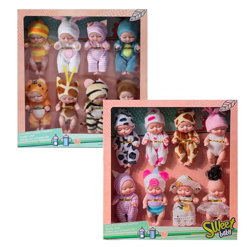 Mini -Babypuppen 8pcs 4, 3 Zoll mit Tierkleidung Style 2 Mini -Babypuppen 8pcs 4, 3 Zoll mit Tierkleidung Style 2 von Stibzeup