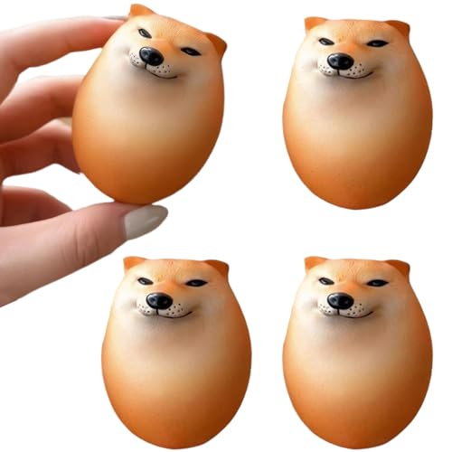 Squeeze Toy 4pcs Smile Face Shiba Inu Hunde Ei niedliche Spielzeug widerstandsfähige Stressspielzeug lustige tragbare Angst Erleichterung und Dekompression Spielzeug Zubehör, Erwachsene Squeeze Toy 4pcs Smile Face Shiba Inu Hunde Ei niedliche Spielzeug widerstandsfähige Stressspielzeug lustige tragbare Angst Erleichterung und Dekompression Spielzeug Zubehör, Erwachsene von Stibzeup