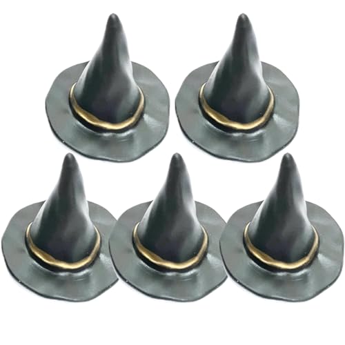 Stibzeup 5 PCs Halloween Miniaturen Schwarz winziger Hexenhut DIY Dekorative Mini-Halloween-Figuren für Dollhouse, Weinflasche, Partytisch, Foto-Gaking ideales Geschenk Stibzeup 5 PCs Halloween Miniaturen Schwarz winziger Hexenhut DIY Dekorative Mini-Halloween-Figuren für Dollhouse, Weinflasche, Partytisch, Foto-Gaking ideales Geschenk von Stibzeup