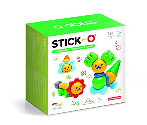 Stick-O Forest Friends 16-Piece Magnetic Building Blocks Toy. Preschool STEM Learning Toy. Made by Magformers for Younger Children. Chunky Design. von Stick-O