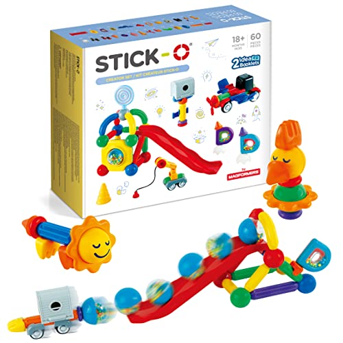 Stick-O Creator 60-Piece Magnetic Building Blocks Toy for Children. with Rattle and Shake Pieces.,905002 von Stick-O