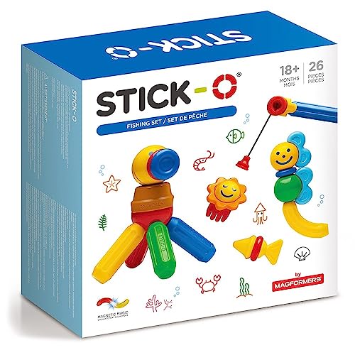 Stick-O Fishing Magnetic Building Blocks Set. Chunky Building Blocks for Younger Children. Easy to Hold and Build., Rainbow, 902006 von Stick-O