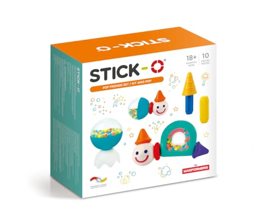 Stick-O POP Friends Magnetische BAU- und Stapelsteine mit Rasselstücken von Stick-O