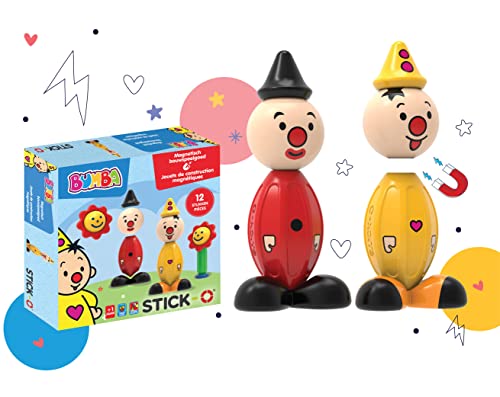 Stick-O magnetische Bausteine für Kinder ab 1 Jahre, kreatives Konstruktionsspielzeug, Lernspielzeug mit Magnet, Bumba Set für Mädchen und Jungen, Montessori Spielzeug, 12 Teile Set, von Stick-O