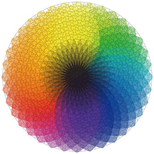 3D Runden Sonne Mond Konstellation Puzzles zum Erwachsene, 65cm Durchmesser Puzzle Rätsel 1000 Stück, Erde Puzzlesets zum Familie, Karton Rätsel, Lernspiele Rätsel (Mehrfarbig 4) von Sticker Superb.