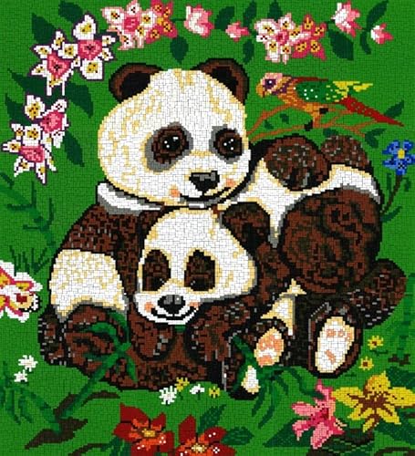 Stickit Mini Stecksystem Panda mit Baby ca. 17.550 Teile Bildgröße: 80 x 93 cm von Stickit